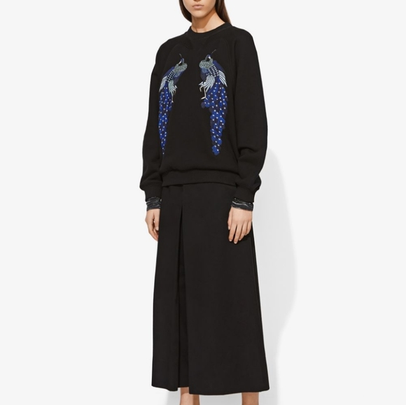 Proenza Schouler Re-edition Embroidered Black Sweatshirt - Picture 2 of 7